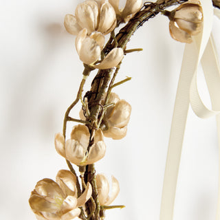 GILDED CHERRY BLOSSOM WREATHS ST/2