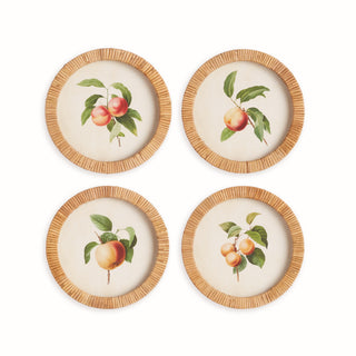 PEACH CUTTINGS ROUND PETITE PRINTS, SET OF 4