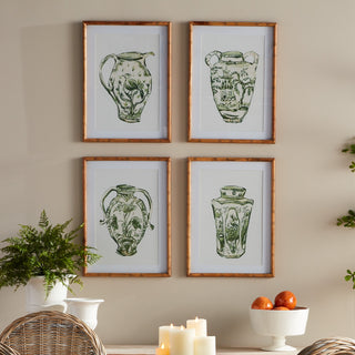 CHINOISERIE JAR PRINTS, SET OF 4