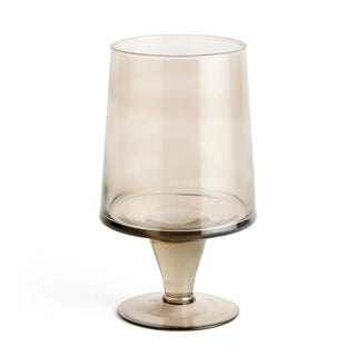 ADALINA GLASS FOOTED VASE SMALL