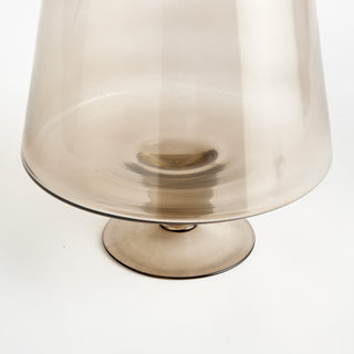 ADALINA GLASS FOOTED VASE LARGE