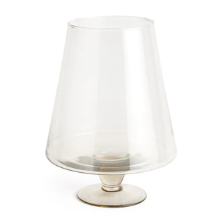 ADALINA GLASS FOOTED VASE LARGE