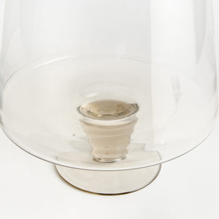 ADALINA GLASS FOOTED VASE LARGE