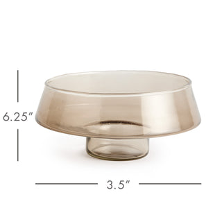 ADALINA DECORATIVE GLASS FOOTED BOWL