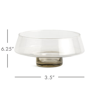 ADALINA DECORATIVE GLASS FOOTED BOWL