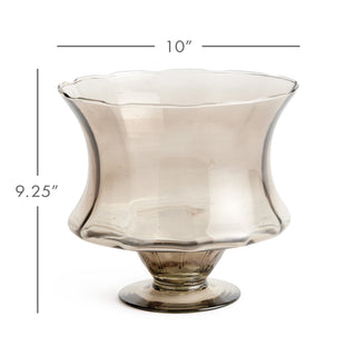 ANA DECORATIVE GLASS FOOTED BOWL
