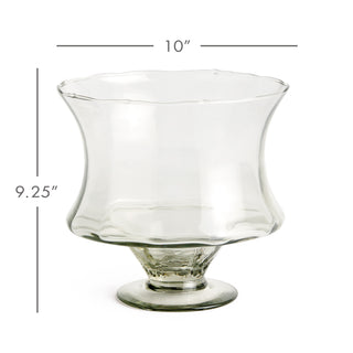 ANA DECORATIVE GLASS FOOTED BOWL