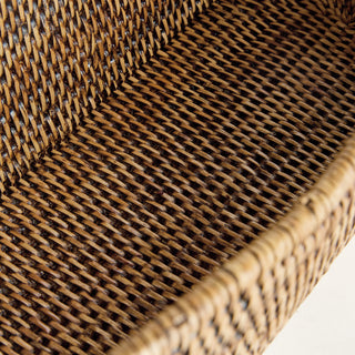 BURMA RATTAN OVAL CACHEPOT