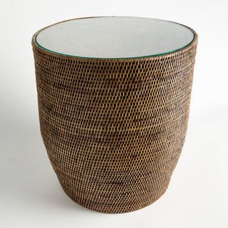 BURMA RATTAN SIDE TABLE