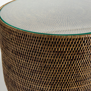 BURMA RATTAN SIDE TABLE