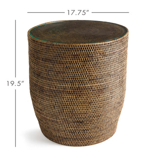 BURMA RATTAN SIDE TABLE