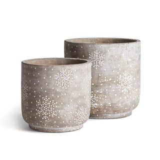SNOWFALL POTS, SET OF 2