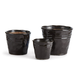 CONSERVATORY ORGANIC TAPERED POTS, SET OF 3