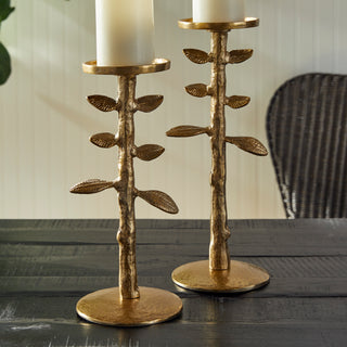 BRIER CANDLE STANDS, SET OF 2