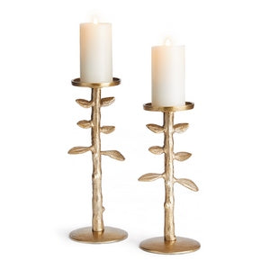 BRIER CANDLE STANDS, SET OF 2