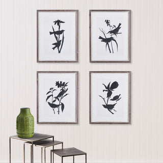 BIRD SILHOUETTE PRINTS, SET OF 4
