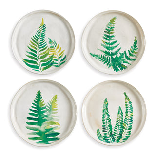 FERN STUDY PLATES 8.5", SET OF 4