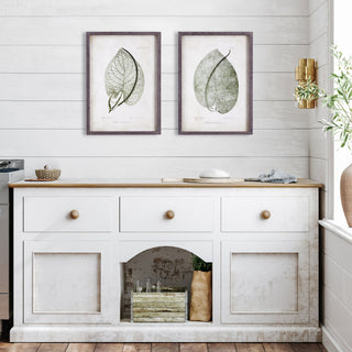 CORDATE LEAF STUDY, SET OF 2
