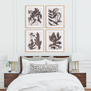 PRESSED FOLIAGE PRINTS, SET OF 4