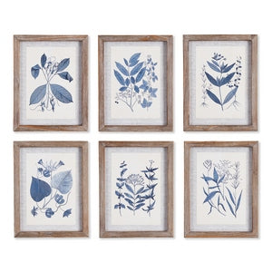 BLUE LEAF PETITE PRINTS, SET OF 6
