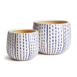 RAYNE HAND-PAINTED POTS, SET OF 2