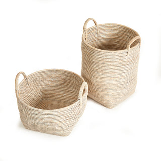 BURMA RATTAN ORCHARD BASKETS, SET OF 2