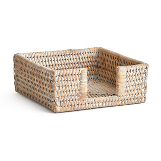 BURMA RATTAN SQUARE COCKTAIL NAPKIN HOLDER