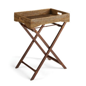BURMA RATTAN BUTLER TRAY TABLE