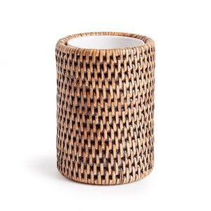 BURMA RATTAN TOOTHBRUSH HOLDER
