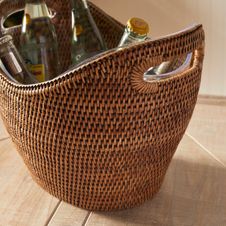 BURMA RATTAN BEVERAGE TUB LARGE