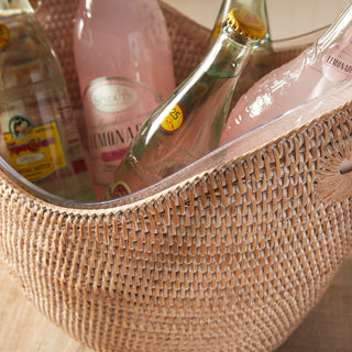 BURMA RATTAN BEVERAGE TUB LARGE