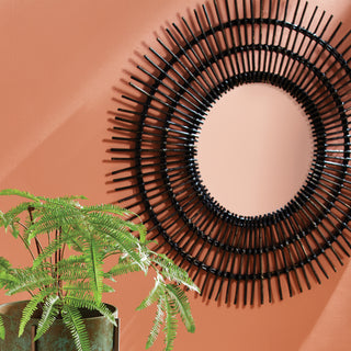 RATTAN SUNBURST MIRROR