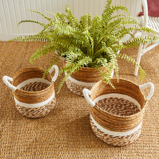 KEY LARGO ROUND BASKETS, SET OF 3