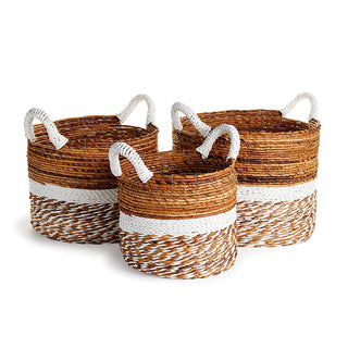 KEY LARGO ROUND BASKETS, SET OF 3