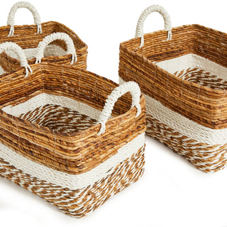 KEY LARGO RECTANGULAR BASKETS, SET OF 3