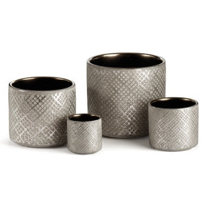 GILDED ALICANTE POTS, SET OF 4