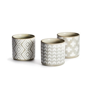 BATIK MINI POTS, SET OF 3