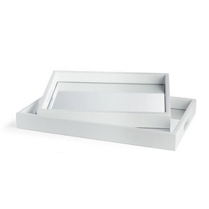 MALIBU MIRRORED TRAYS, SET OF 2