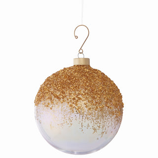 SPARKLE GLASS BALL ORNAMENT 5"