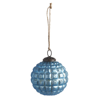 TUFTED GLASS ORNAMENT 4"
