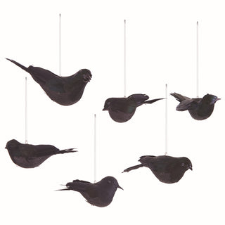 BLACKBIRD ORNAMENTS, SET OF 6
