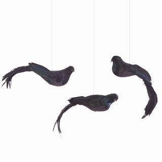 BLACKBIRD ORNAMENTS, SET OF 3
